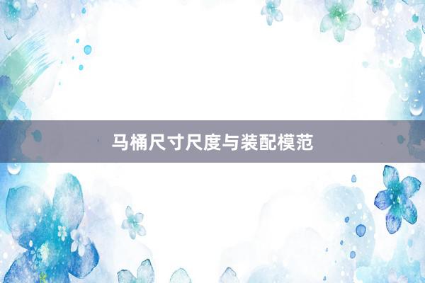 马桶尺寸尺度与装配模范